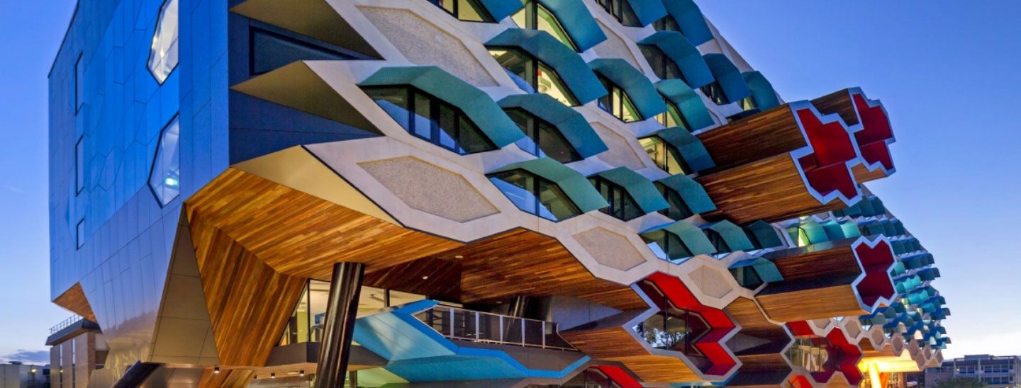 Campus building night