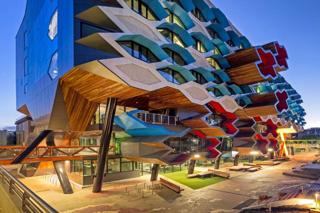 Campus building night