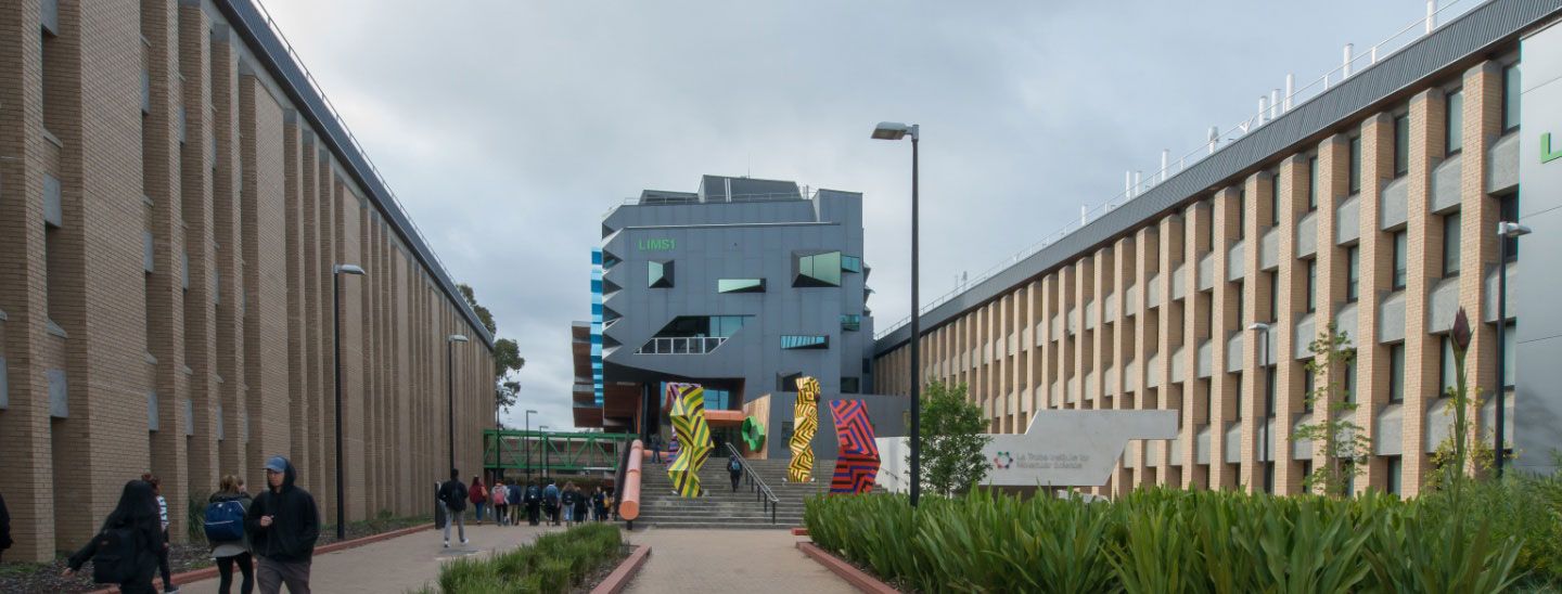 Campus science building entrance