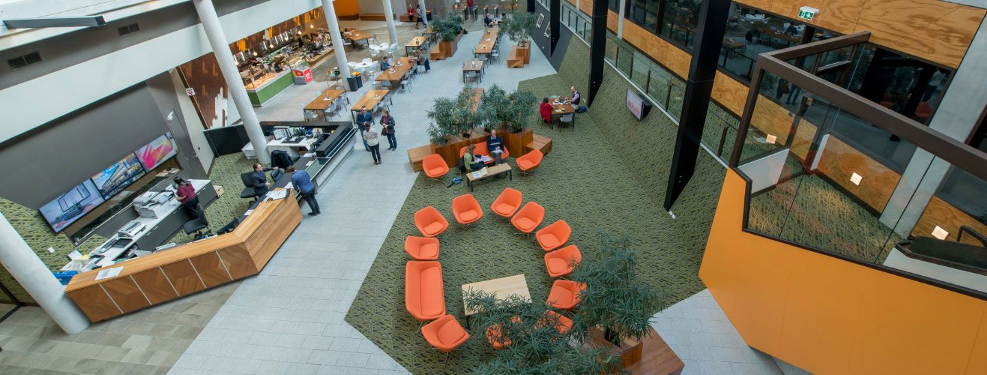 College campus interior