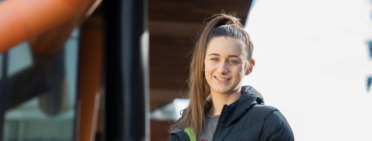 Female student smiling