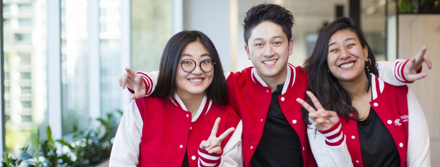 Group of international students smiling