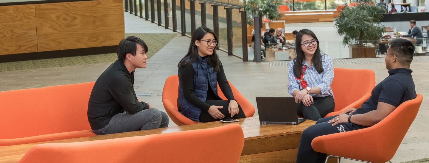 Group of students talking together