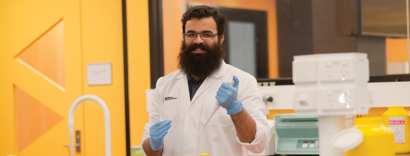 Male scientist in a lab