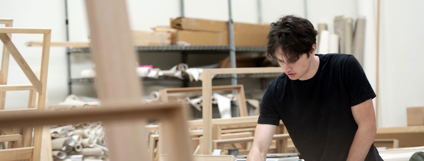 Male working in workshop