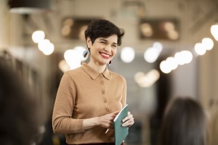 Mature female business student