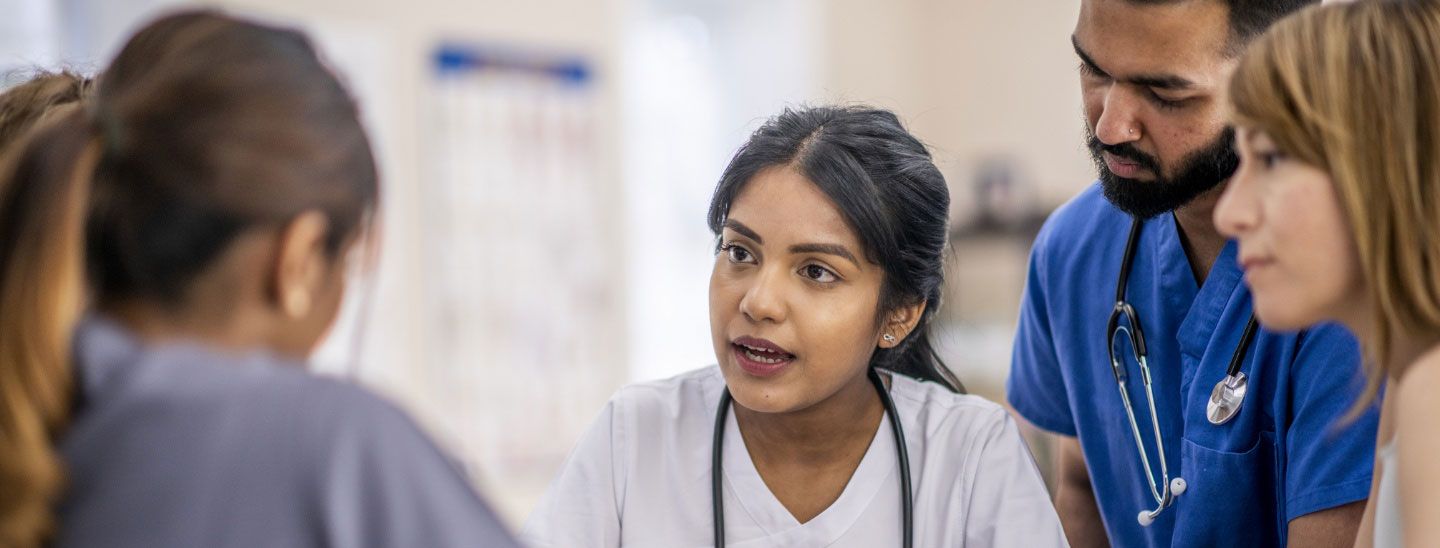 Mature female nurse working