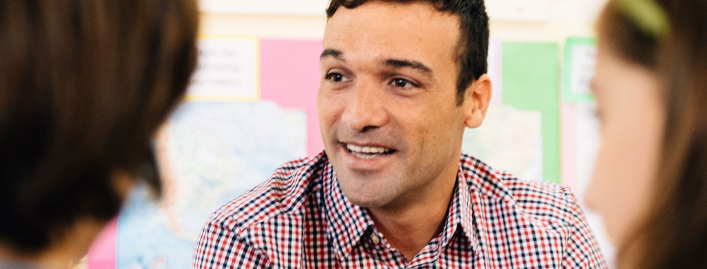 Mature male student class group