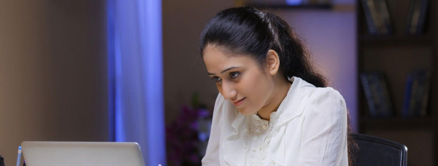 Young female business student